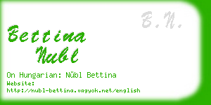 bettina nubl business card